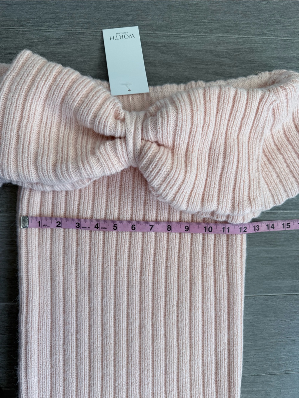 NWT WORTH Collective Aston Bow Front Maxi Sweater Dress in Pinkish Petal M - Picture 15 of 16